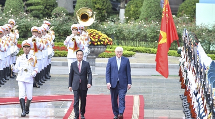 Hình ảnh Lễ đón Tổng thống Đức Frank-Walter Steinmeier và Phu nhân thăm cấp Nhà nước tới Việt Nam