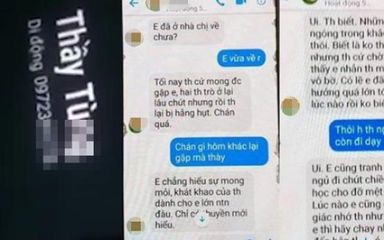 Thầy giáo gạ tình nữ sinh Thái Bình qua tin nhắn bị chuyển công tác
