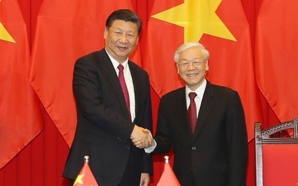 Các lãnh đạo cấp cao Việt Nam - Trung Quốc trao đổi điện mừng