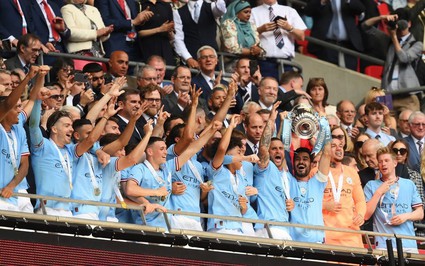 Chùm ảnh: Man City đăng quang ngôi vô địch FA Cup