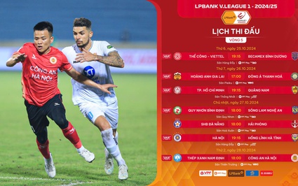 Lịch phát sóng trực tiếp vòng 5 LPBank V.League 1-2024/25: Đại chiến giữa những ứng viên vô địch