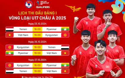 Link xem trực tiếp U17 Việt Nam vs U17 Myanmar 