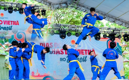 Học sinh IVS phô diễn tuyệt kỹ Vovinam và múa rồng truyền thống Việt Nam tại Brazil 