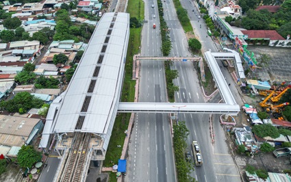 Bãi đậu xe, cầu bộ hành "chờ" tàu Metro 1 vận hành