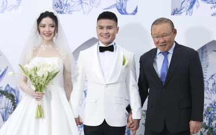 HLV Park Hang-seo xuất hiện dự đám cưới Quang Hải