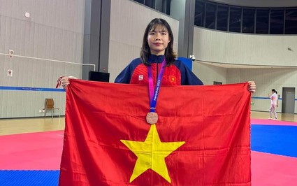 Đánh bại nhà vô địch ASIAD, nữ võ sĩ dân tộc Thái Bạc Thị Khiêm giành HCV Taekwondo châu Á