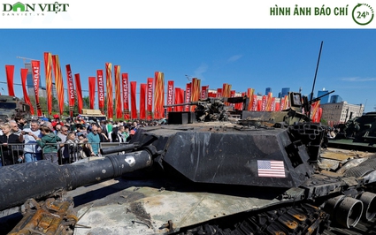 Hình ảnh báo chí 24h: Du khách Nga xếp hàng xem xe tăng Mỹ bị tịch thu ở Ukraine