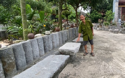 Lão nông Thái Bình hơn 40 năm sưu tầm hàng nghìn cối đá về xây công trình độc lạ