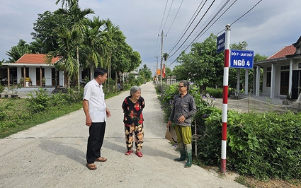 Ở một làng của Quảng Trị, nhà được đánh số, "phố" được đặt tên chả khác gì thị thành