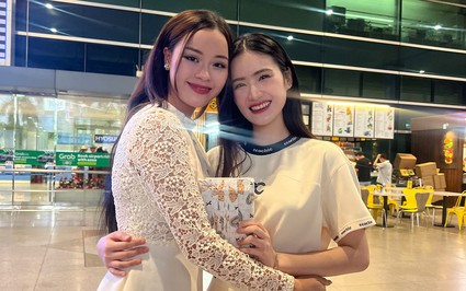 Hoa hậu Ý Nhi xinh đẹp "đọ sắc" với Á hậu Đào Thị Hiền khi vừa về Việt Nam, ai nổi bật hơn?