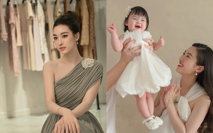 Hoa hậu Đỗ Mỹ Linh hiếm hoi khoe con gái 1 tuổi để chứng minh "cháu giống mẹ như đúc"
