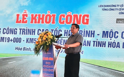 Thủ tướng Chính phủ Phạm Minh Chính dự Lễ khởi công cao tốc Hòa Bình - Mộc Châu