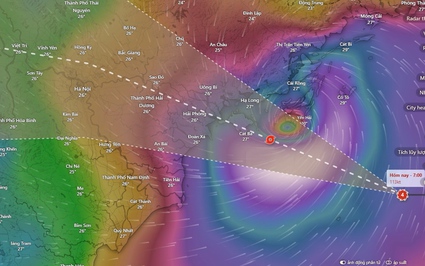 Mắt siêu bão Yagi đã nằm ngay trong vùng ven bờ Quảng Ninh - Hải Phòng, gió giật cấp 16, mưa như trút nước