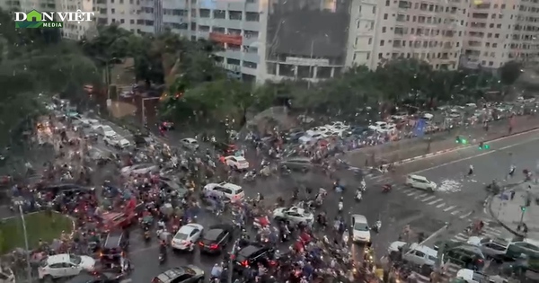 Video: Hà Nội ùn tắc sau cơn mưa lớn, hàng loạt cây cối bật gốc, gãy đổ