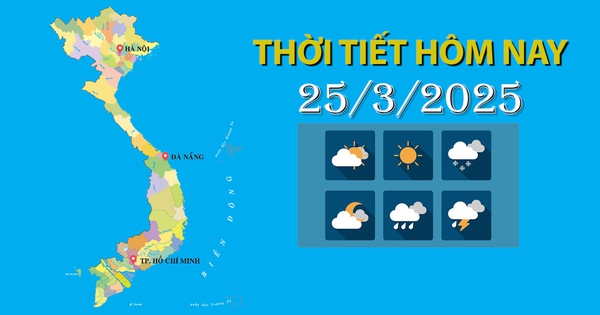 Thời tiết hôm nay 25/3/2025: Cả nước có nắng, Đông Nam Bộ nắng nóng