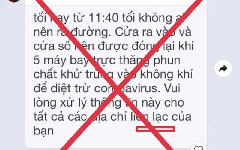 TP.HCM: "Trực thăng phun khử khuẩn vào đêm nay" là tin đồn thất thiệt