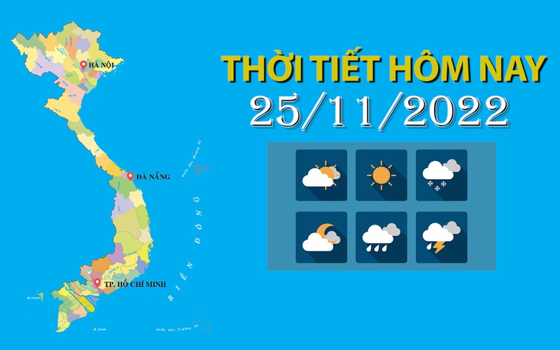 Thời tiết hôm nay 25/11/2022: Bắc Bộ mưa lạnh, có nơi dưới 17 độ C