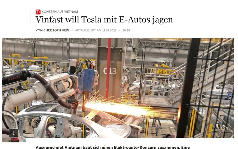 Nhật báo Đức: VinFast muốn chạy đua cùng Tesla