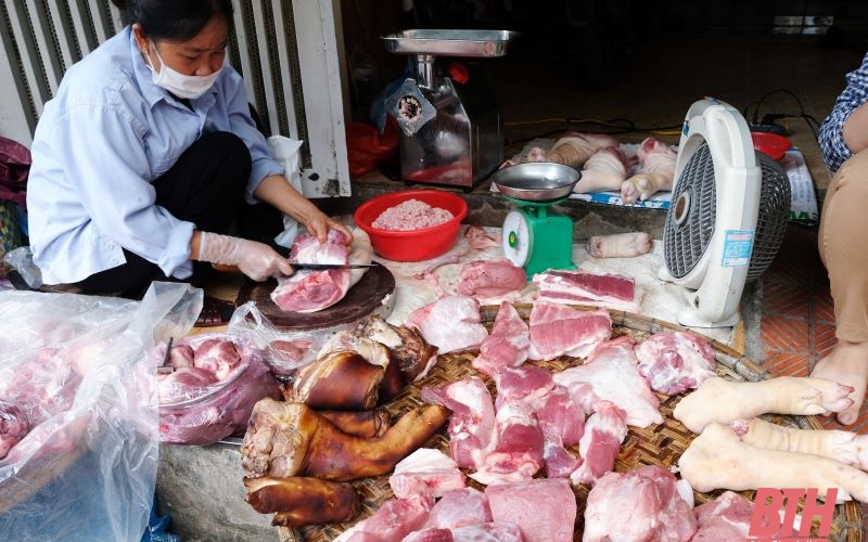 Giá lợn hơi tại Thanh Hóa tăng mạnh từng ngày, đến bà bán thịt cũng phải giật mình