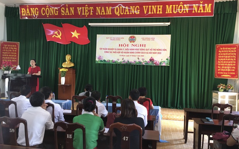 Quỹ Hỗ trợ nông dân Trung ương tập huấn nghiệp vụ quản lý, điều hành hoạt động tại Đắk Lắk