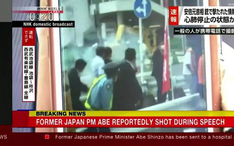 Thông tin mới nhất về sức khỏe của cựu Thủ tướng Nhật Bản Shinzo Abe bị bắn ở ngực