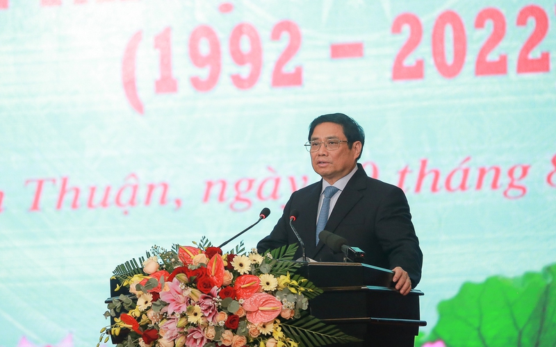 Thủ tướng Phạm Minh Chính: Bình Thuận cần kế thừa thành quả đã đạt được, cố gắng, đoàn kết, quyết tâm hơn nữa