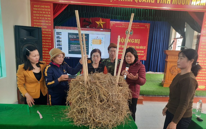 Hội Nông dân Hải Phòng tổ chức 14 lớp tập huấn về kỹ thuật ủ phân hữu cơ cho 350 nông dân