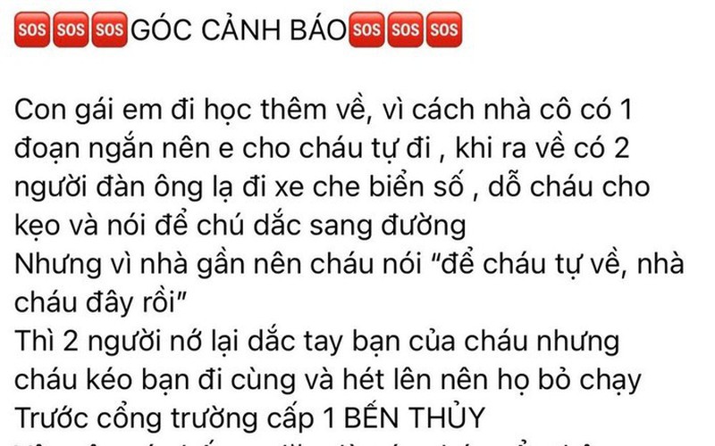Công an vào cuộc làm rõ thông tin người lạ dụ dỗ học sinh ở Vinh