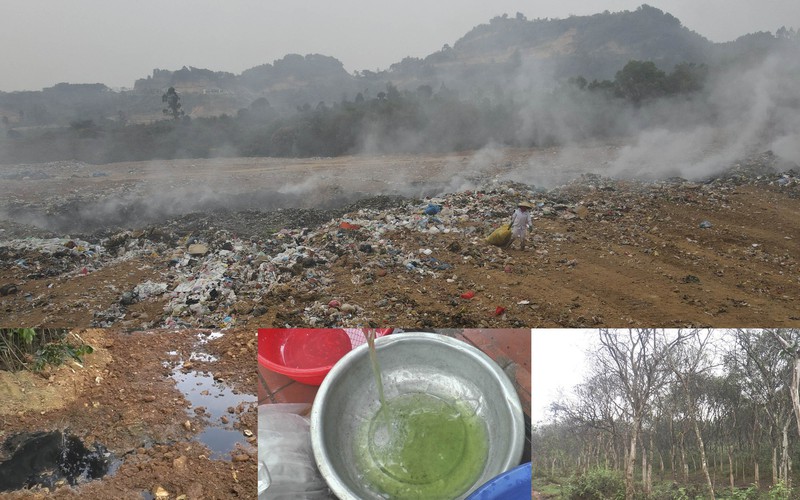 Vĩnh Phúc: Người dân kêu cứu vì bãi rác tạm gây ô nhiễm, nước ngầm chuyển màu xanh nhớt