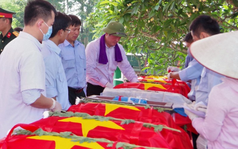 Nghệ An: Lấy mẫu xác định ADN 96 liệt sĩ hy sinh ở Lào