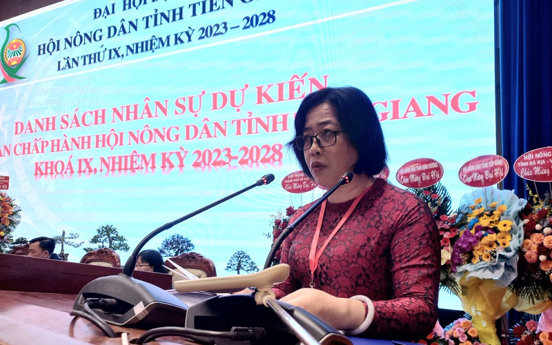Bà Nguyễn Thị Hồng Phượng tiếp tục được bầu giữ chức Chủ tịch Hội Nông dân tỉnh Tiền Giang