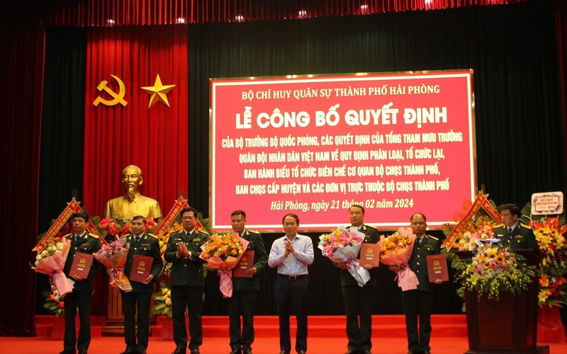 Công bố các quyết định của Bộ trưởng Bộ Quốc phòng và Tổng Tham mưu Trưởng QĐNDVN tại Hải Phòng và Quảng Ninh
